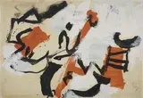 Afro Basaldella, Senza titolo, 1969, tempera on paper applicata on canvas