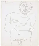 Homme nu debout by Pablo Picasso, 1966, pencil on paper, offered May 2014