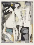 In equilibrio by Marino Marini, 1975, etching and acquatinta a colori, offered May 2014