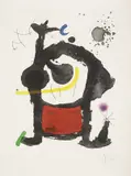 Joan Miró, Bethsabée, 1972, etching and acquatinta a colori