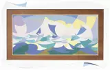 Giacomo Balla, Linee forza di mare (Mattutino), screenprint a colori on panel