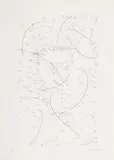 Lucio Fontana, Il sette magnetico, 1968, Incisione all'acquatinta