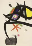 Joan Miró, Quatre colors aparien el món..., 1975, etching and acquatinta a colori