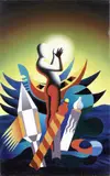 The sphere of intuition by Mark Kostabi, 2004, oil on canvas, offered May 2014