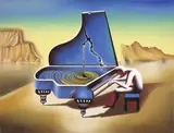 La corrosione della musica by Mark Kostabi, 2004, oil on canvas, offered May 2014