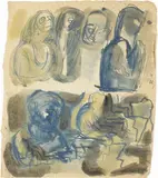 Figure by Mario Sironi, inchiostro on paper, offered May 2014