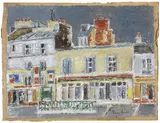 Entrata di metró by Orfeo Tamburi, 1968, oil on canvas applicata on cardboard, offered May 2014