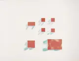 Mario Merz, Il numero ingrassa (come) i frutti l'estate, e le foglie abbondanti. 1, 1, 2, 3, 5, 8, 13, 21, 34, 55, Serie di quattro litografie