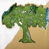 Senza titolo by Mario Schifano, 1995, enamel on paper applicata on canvas, offered May 2014