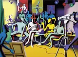 The Game of Meaning by Mark Kostabi, 2004, oil on canvas, offered May 2014
