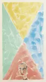Francesco Clemente, Senza titolo, 1986, monotipo a colori on paper Giappone