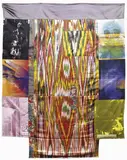 Robert Rauschenberg, Samarkand Stitches #3, 1988, screenprint on tessuti assemblati