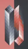 Victor Vasarely, Tridim-G, 1989, collage on card
