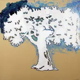 Senza titolo by Mario Schifano, 1995, enamel on paper applicata on canvas, offered May 2014