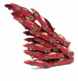 Rampante by Arman, 1999, accumulazione di modellini Ferrari F40 in bronze dipinto, offered May 2014