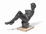 Nudo di donna by Quinto Martini, 1940, scultura in bronze on base in legno, offered Apr 2014