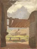 Oreste Albertini, Val di Fassa, 1928, oil on panel