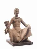 Giorgio Rossi, Donna con cornucopia, 1930, Scultura in terracotta
