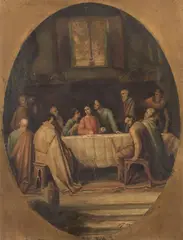 Wilhelm Karl Juncker, Ultima cena, 1874, oil on cardboard