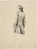 Gentiluomo visto di spalle by Scipione Vannutelli, 1870, pencil and watercolour on paper mm., offered Apr 2014