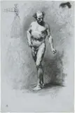 Pio Joris, Accademia di nudo barbato