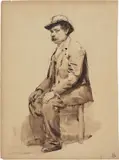 Gaetano Esposito, «Uomo seduto», recto, e «Ritratto di gentiluomo», verso