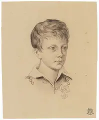 Giuseppe Cammarano, « Ritratto di Ferdinando II Borbone fanciullo» e «Ritratto di Leopoldo Borbone», pencil on paper mm.