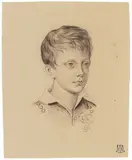Giuseppe Cammarano, « Ritratto di Ferdinando II Borbone fanciullo» e «Ritratto di Leopoldo Borbone», pencil on paper mm.