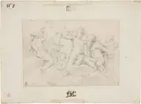 Ciro Ferri, Sei putti, pencil on paper mm.