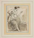 Carlo Labruzzo, Figura in cinque punti di vestale con tamburello