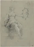 Francesco Podesti, Figura femminile seduta con sonagli