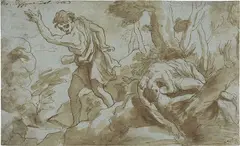 Giovanni Gioseffo dal Sole, Caino e Abele, 1680, inchiostro on paper mm.