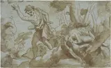 Caino e Abele by Giovanni Gioseffo dal Sole, 1680, inchiostro on paper mm., offered Apr 2014