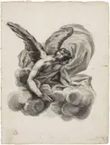Antonio Rossi, Angelo su un nembo, inchiostro on paper mm.