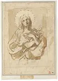 Elisabetta Sirani, «Progetto per dipinto devozionale di Santa Teresa», recto, e «Schizzo per dipinto devozionale di Santa Teresa», verso