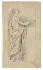 Dejanira nell'atto dell'offerta by Pietro Fancelli, pencil and inchiostro on paper mm., offered Apr 2014