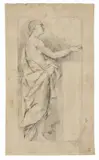 Dejanira nell'atto dell'offerta by Pietro Fancelli, pencil and inchiostro on paper mm., offered Apr 2014