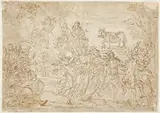Jacopo Zoboli, Mosè infrange le tavole della legge, pencil