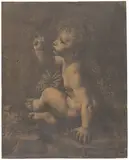 Giuseppe Bossi, Putto ispirato alla Vergine delle rocce di Leonardo da Vinci, 1810, pencil on paper mm.