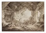 Giuseppe Bossi, Studio scenografico per la rappresentazione di «La Caverne» di J. F. Lesueur, pencil and inchiostro on paper mm.