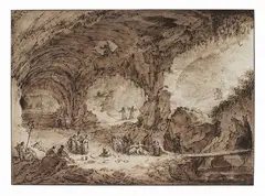 Studio di scenografia per «La Caverne» di J.F. Lesueur by Giuseppe Bossi, pencil and inchiostro on paper mm., offered Apr 2014