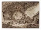 Giuseppe Bossi, Studio di scenografia per «La Caverne» di J.F. Lesueur, pencil and inchiostro on paper mm.