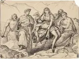 Luigi Sabatelli, Raffigurazione dal IX canto del «Purgatorio»