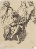 Giuseppe Sabatelli, Studio di figure, 1840, inchiostro on paper mm.
