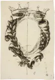 Pelagio Palagi, Abbozzo di uno stemma, pencil and inchiostro on paper mm.