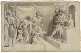 Pelagio Palagi, Famiglia di Dario davanti ad Alessandro, pencil on paper mm.