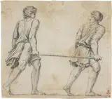 Pelagio Palagi, Due figure dall'antico, pencil on paper mm.