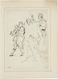 Pompeo Ghitti, Gesù Cristo e altre figure, pencil and inchiostro on paper mm.