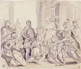 Atti di San Benedetto by Paolo Gerolamo Piola, pencil, offered Apr 2014