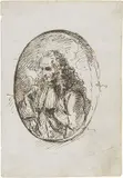 Carlo Speridone Mariotti, Ritratto di uomo maturo con parrucca, 1754, inchiostro on paper mm.